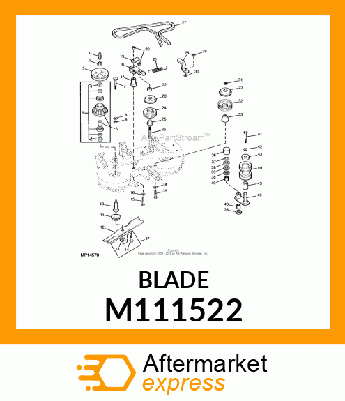 BLADE, NOTCHED MEDIUM LIFT (48") M111522
