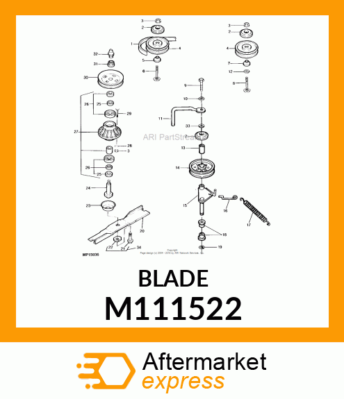 BLADE, NOTCHED MEDIUM LIFT (48") M111522