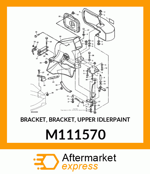 BRACKET, BRACKET, UPPER IDLERPAINT M111570
