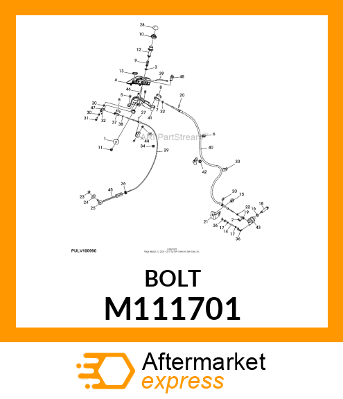 BOLT, BOLT, AXLE # M111701