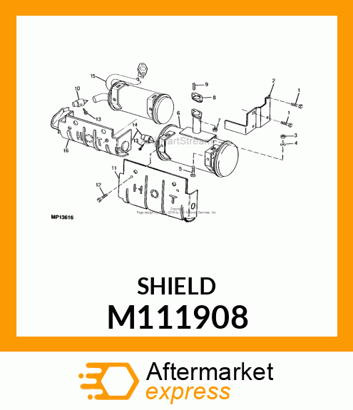 SHIELD, MUFFLER M111908