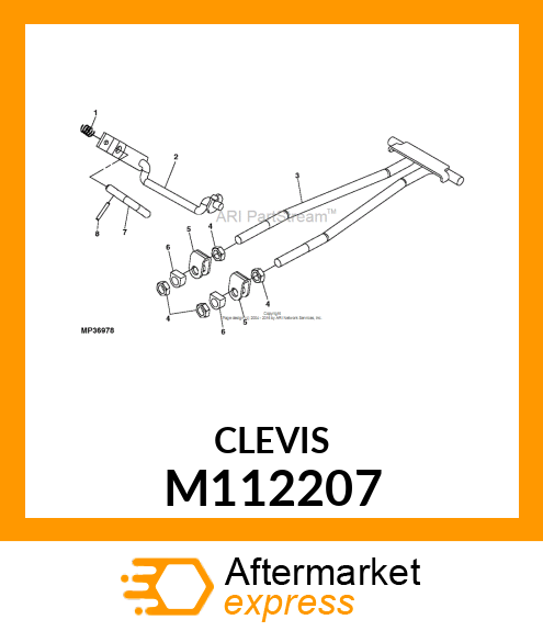 CLEVIS, 48,54,60/E0 178 M112207