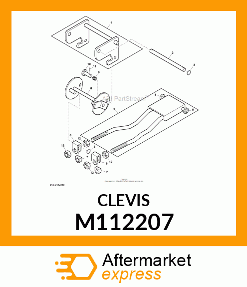 CLEVIS, 48,54,60/E0 178 M112207