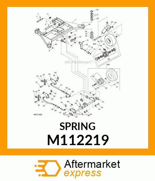 SPRING, LEFT REAR COUPLER M112219