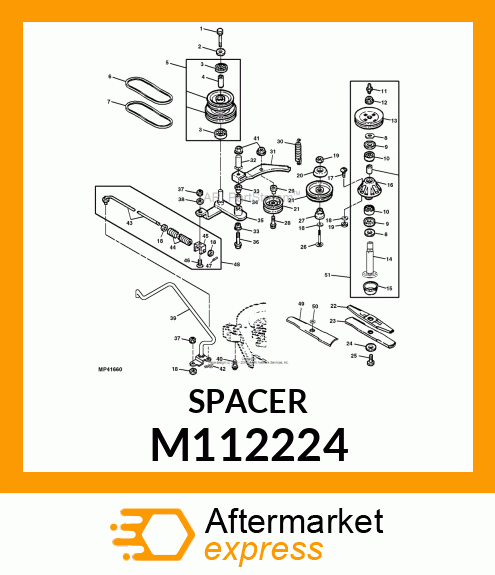SPACER, JACKSHEAVE M112224