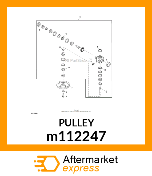 SHEAVE, GEARBOX (PAINTED) m112247