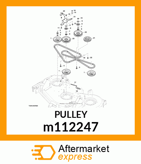 SHEAVE, GEARBOX (PAINTED) m112247