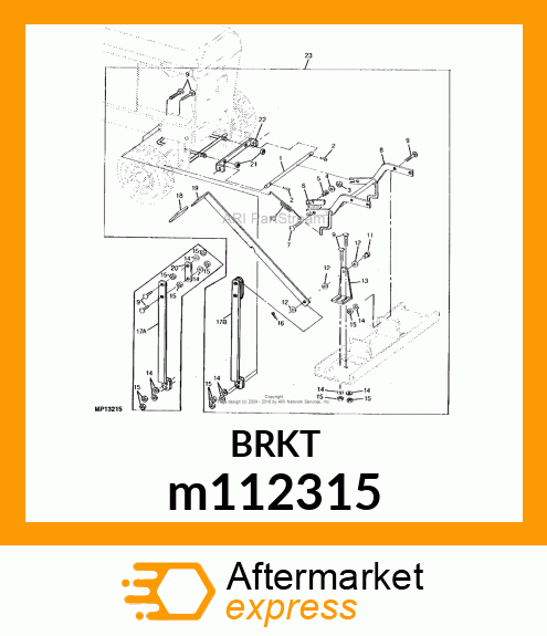 BRACKET, WELDED LIFT LOCK m112315