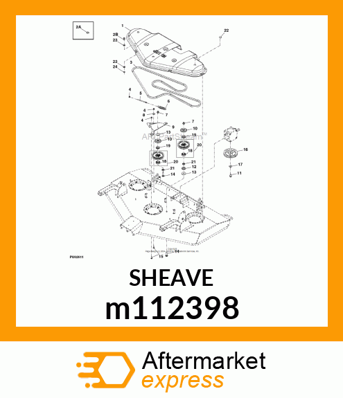 SHEAVE, GEARBOX (M112398 PAINTED) m112398