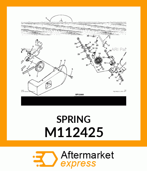 SPRING, DECK SHIELD (POWER FLOW) M112425