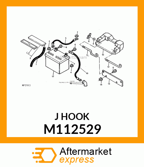 ROD, BATTERY HOLDDOWN M112529