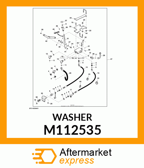 WASHER, SPACER, IDLER SHEAVE M112535