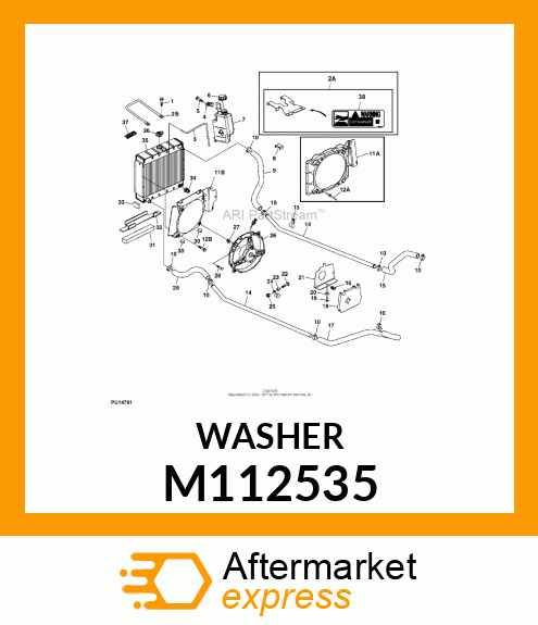 WASHER, SPACER, IDLER SHEAVE M112535