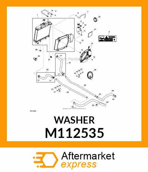 WASHER, SPACER, IDLER SHEAVE M112535