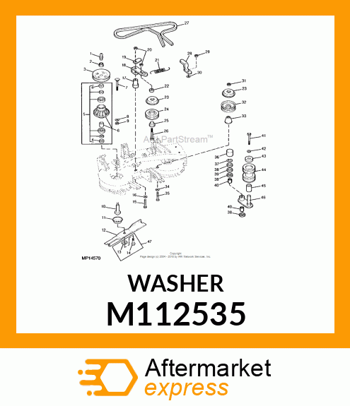 WASHER, SPACER, IDLER SHEAVE M112535