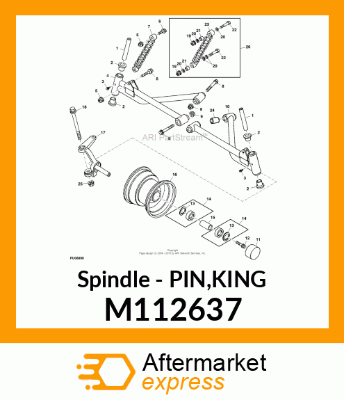 Spindle - PIN,KING M112637