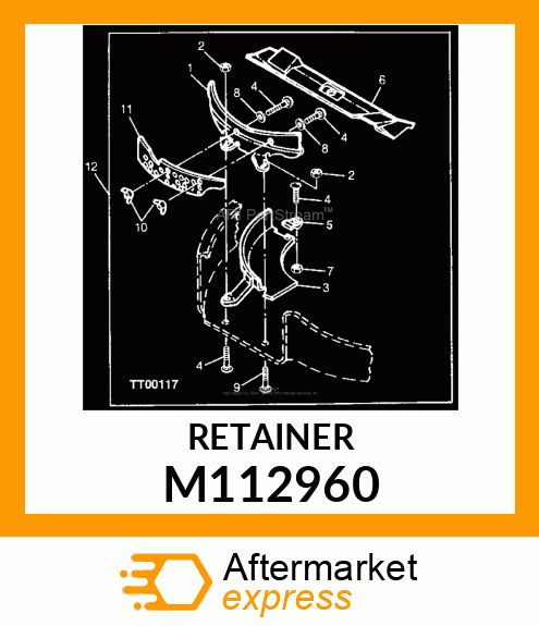 RETAINER, RETAINER, DEFLECTOR M112960