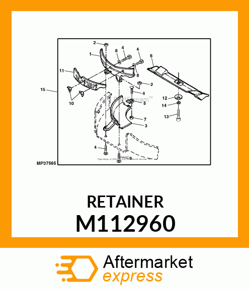 RETAINER, RETAINER, DEFLECTOR M112960