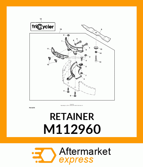 RETAINER, RETAINER, DEFLECTOR M112960