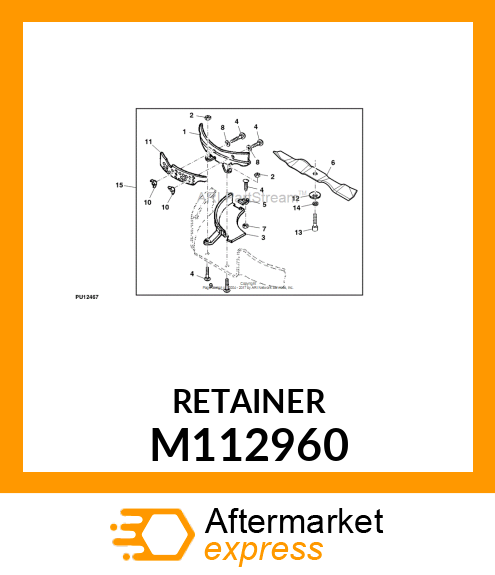 RETAINER, RETAINER, DEFLECTOR M112960