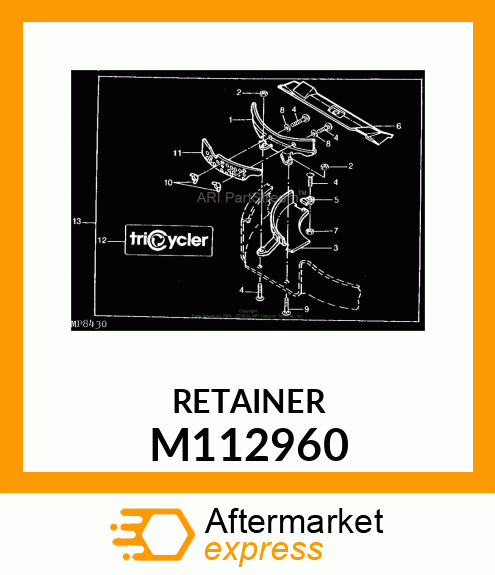 RETAINER, RETAINER, DEFLECTOR M112960