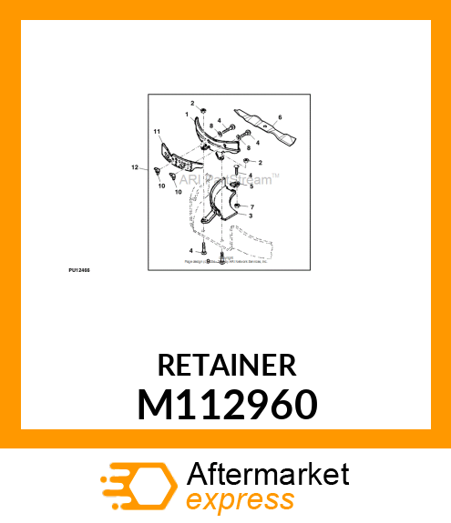 RETAINER, RETAINER, DEFLECTOR M112960