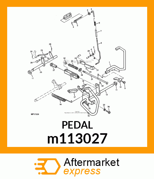 PAD, BRAKE PEDAL m113027