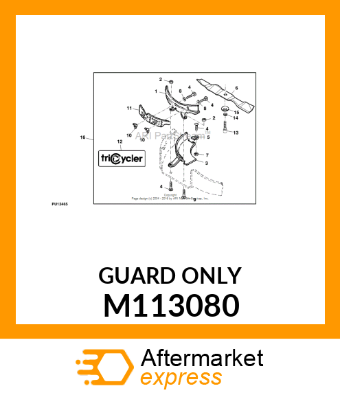 PLATE, PLATE, MULCHING (38 M113080