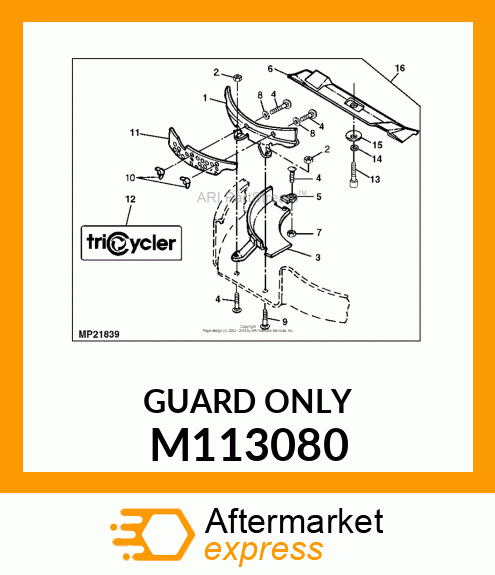 PLATE, PLATE, MULCHING (38 M113080