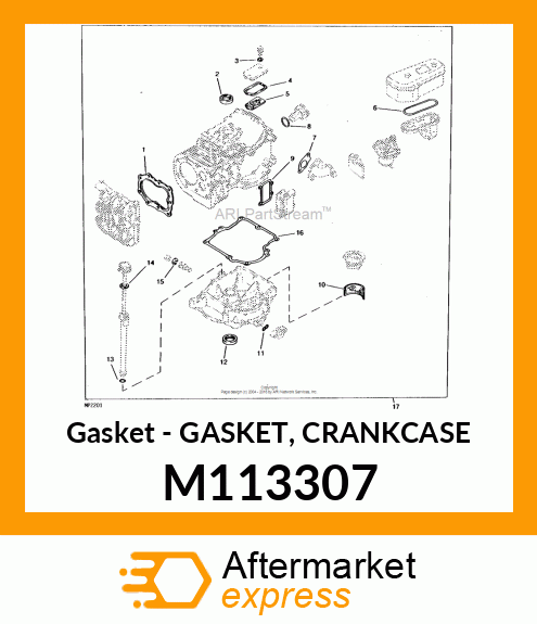 Gasket - GASKET, CRANKCASE M113307