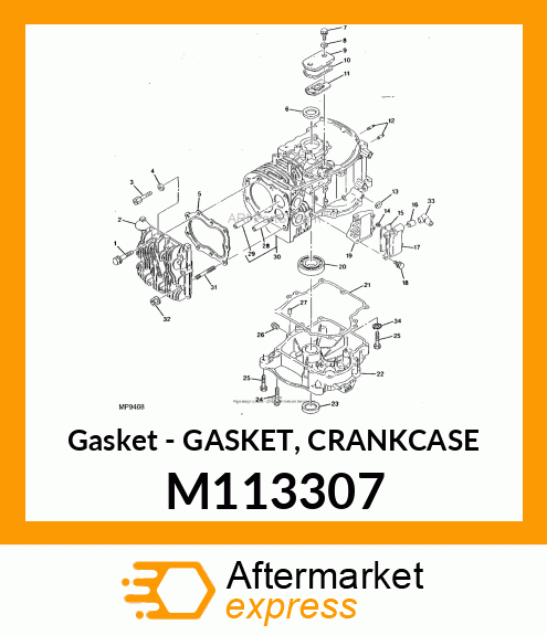 Gasket - GASKET, CRANKCASE M113307