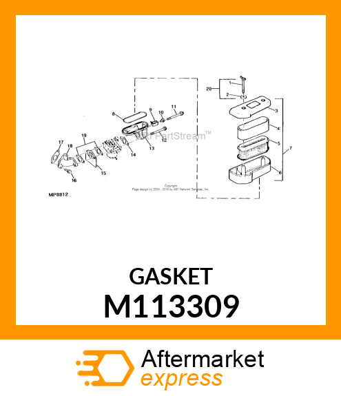 Gasket - GASKET, INTAKE PIPE M113309