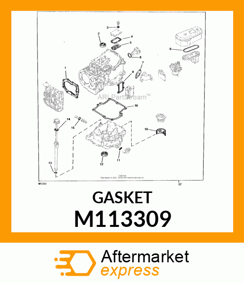 Gasket - GASKET, INTAKE PIPE M113309