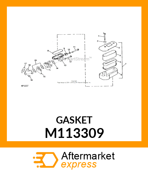 Gasket - GASKET, INTAKE PIPE M113309