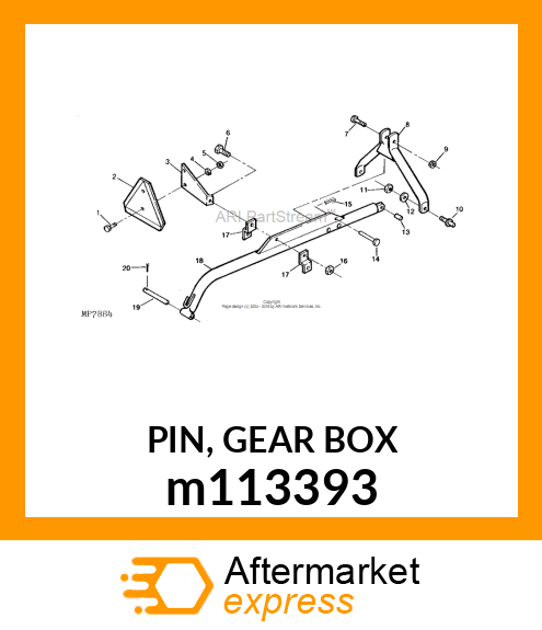 PIN, GEAR BOX m113393