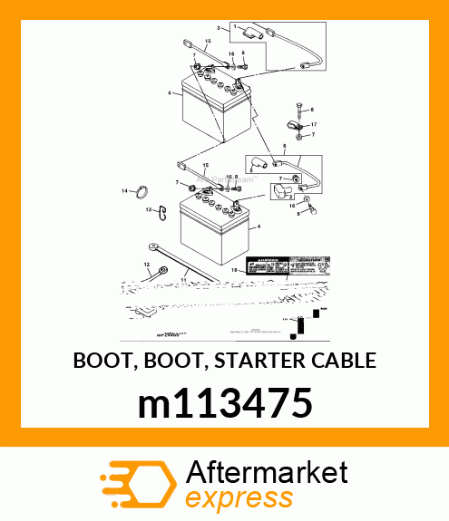 BOOT, BOOT, STARTER CABLE m113475