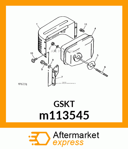 GASKET,MUFFLER m113545