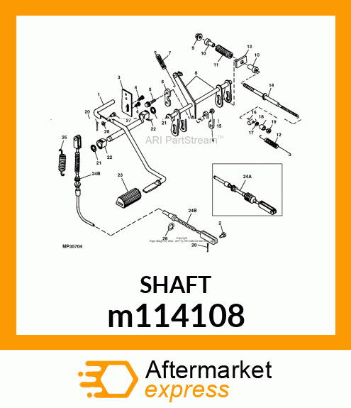 ROD, BRAKE (6X4) m114108