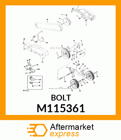 Bolt Rear Spindle M115361