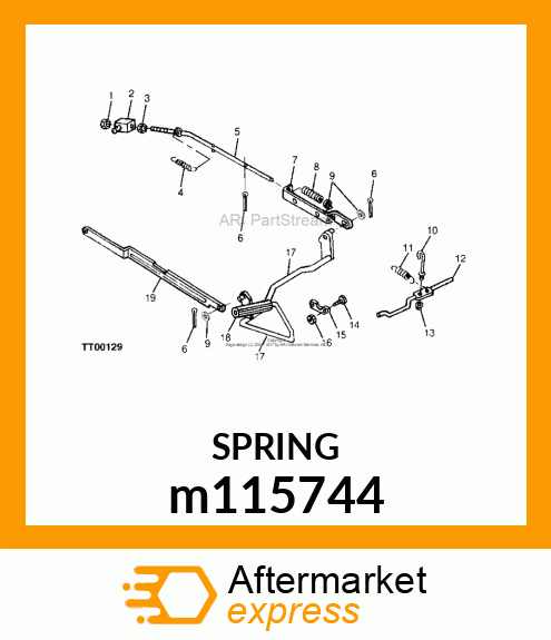 SPRING, PARK BRAKE m115744