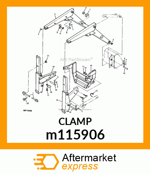 CLAMP, FORMED OIL LINE m115906