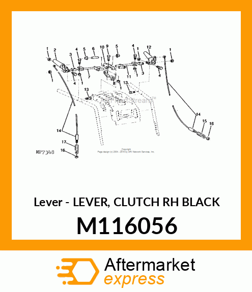 Lever - LEVER, CLUTCH RH BLACK M116056