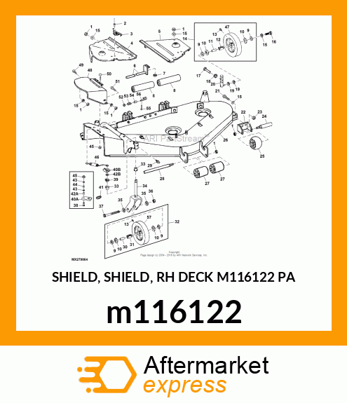 SHIELD, SHIELD, RH DECK M116122 PA m116122