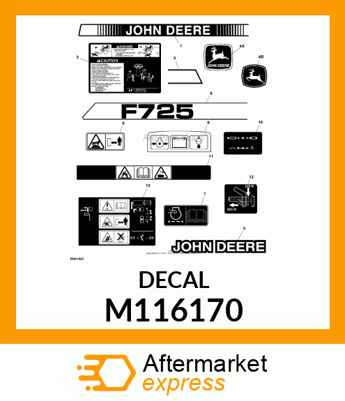 LABEL, RH REAR TRIMSTRIP M116170