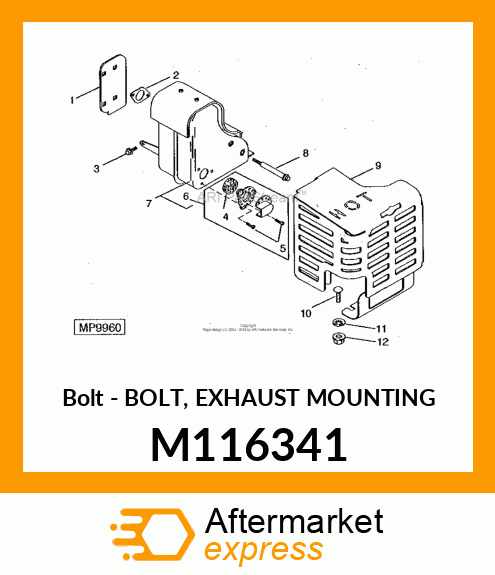 Bolt - BOLT, EXHAUST MOUNTING M116341