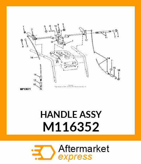 Handle - HANDLE, RH CLUTCH M116352