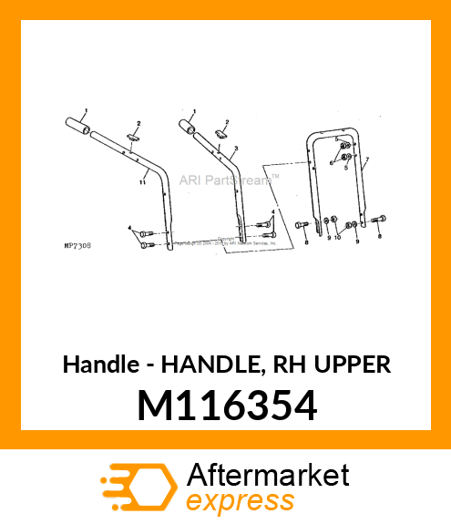 Handle - HANDLE, RH UPPER M116354