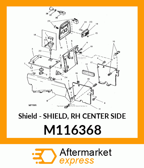Shield Rh Center Side M116368