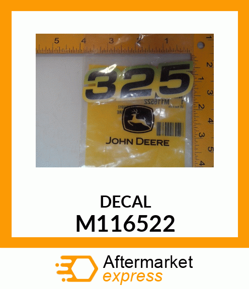 LABEL, MODEL NO. 325 (HOOD) M116522