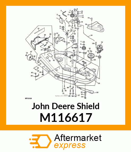 SHIELD, SHIELD, LH MOWER BELT BLAC M116617